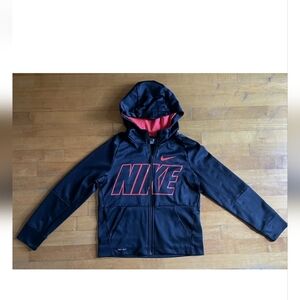 Nike Dri-FIT Youth Size Medium Activewear Jacket Black & Red